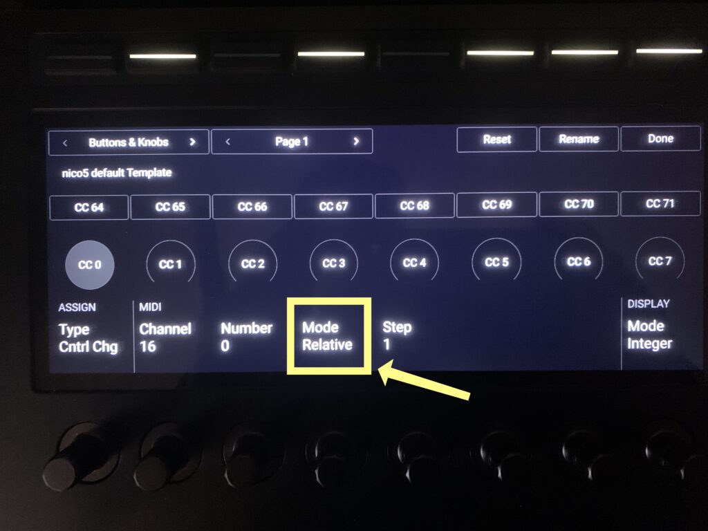 Komplete Kontrol S series MK3 - Knobs in Mode: Relative