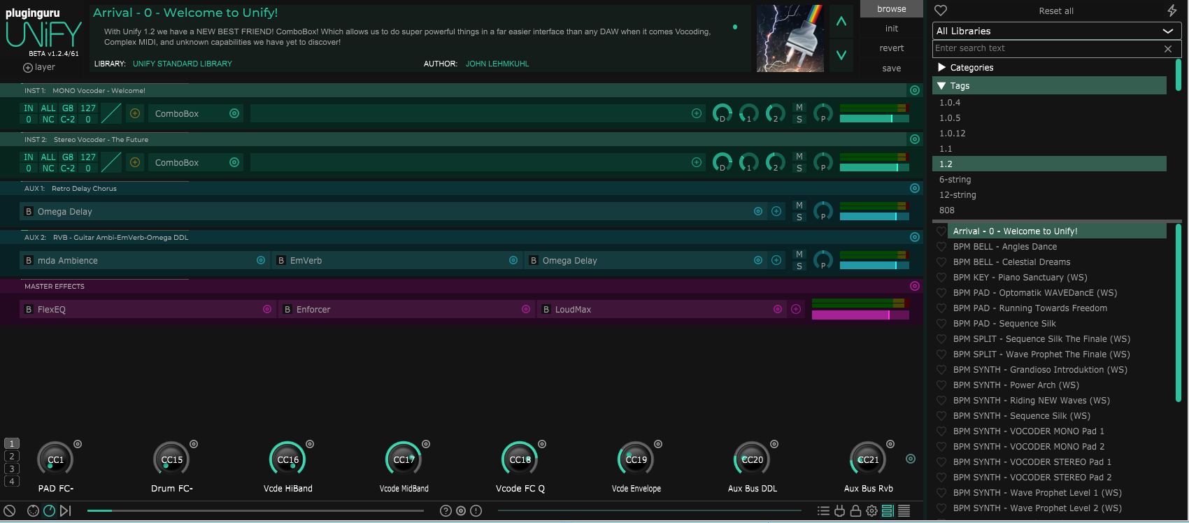 PlugIn Guru Unify with Macro Knobs